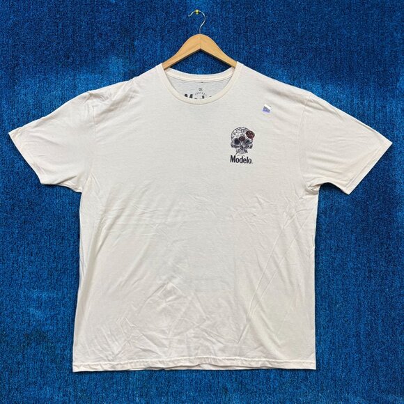 Modelo Viva La Tradicion Beige Beer T-Shirt Size 2X - Picture 3 of 5